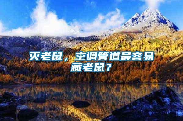 滅老鼠,空調管道最容易藏老鼠?