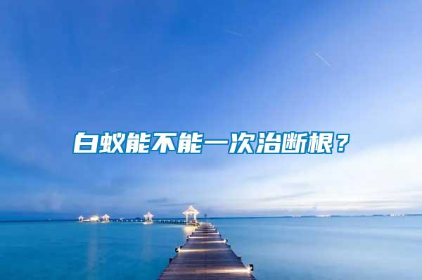 白蟻能不能一次治斷根?