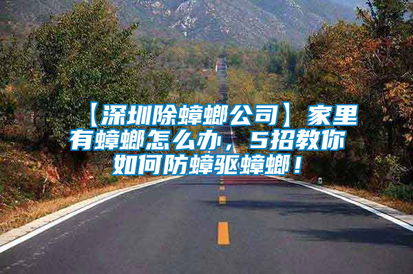 【深圳除蟑螂公司】家里有蟑螂怎么辦,5招教你如何防蟑驅(qū)蟑螂!